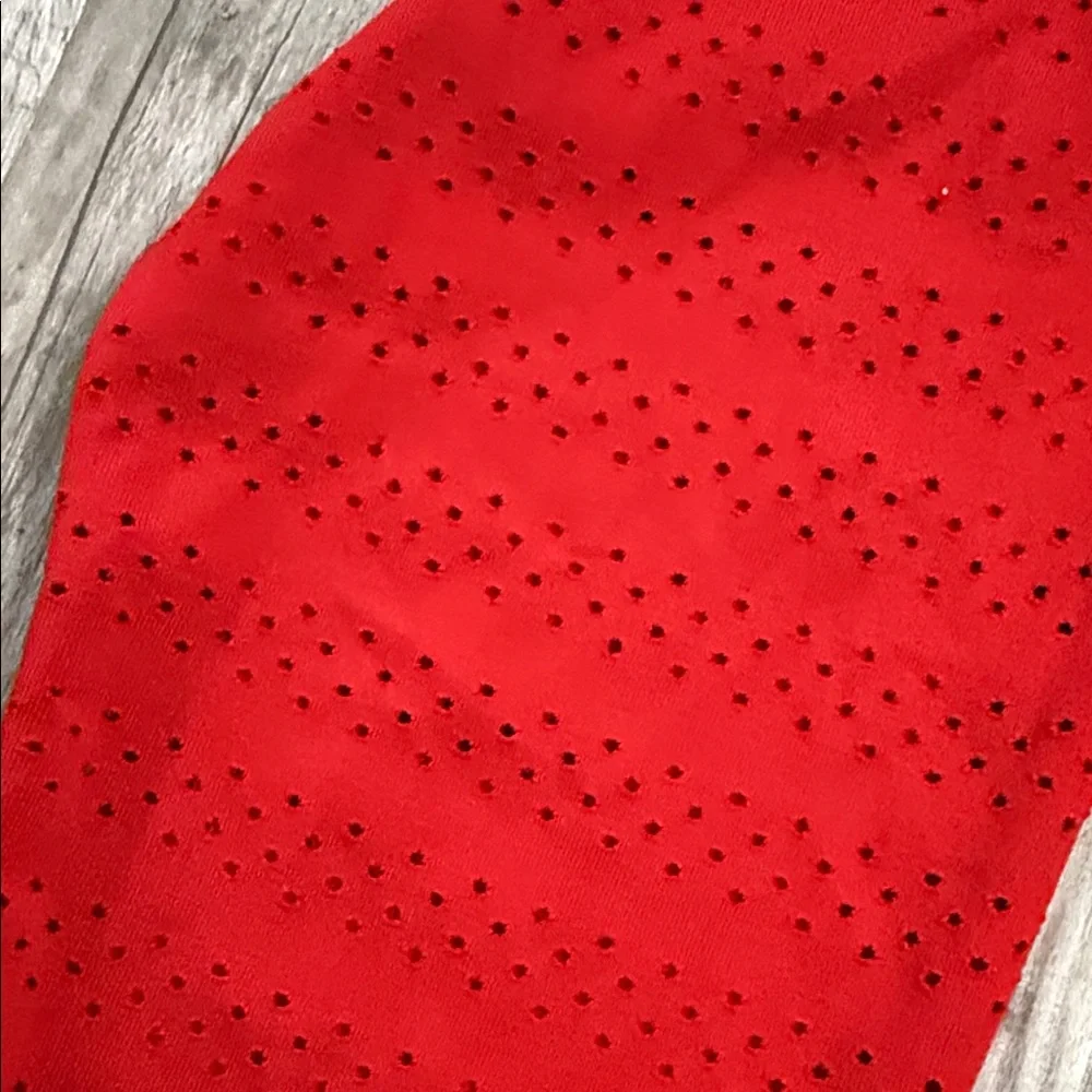 Elegant Red Long Sleeve Women's Top - Picture 2 of 3